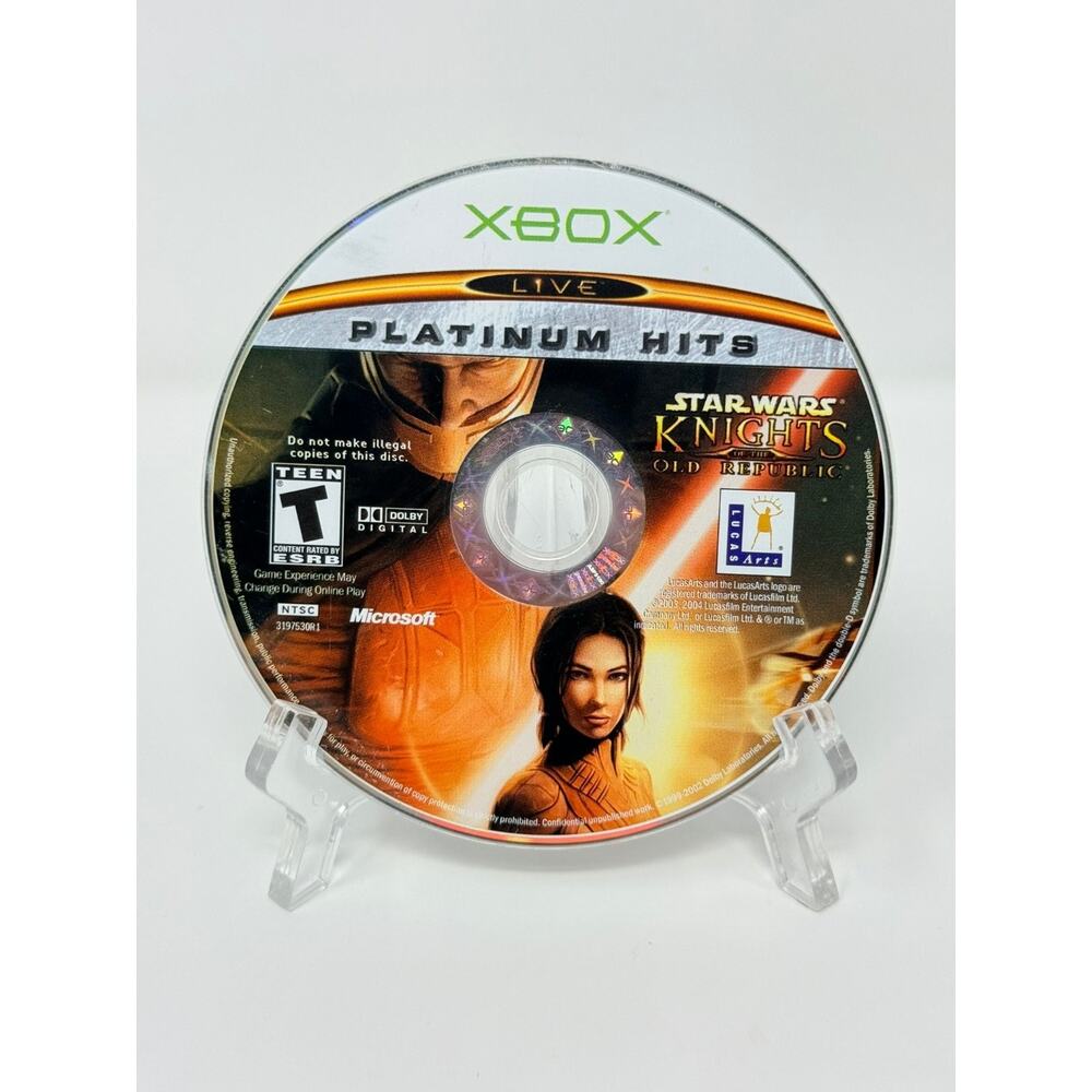 Star Wars Knights of the Old Republic Platinum Hits Xbox Video Game Disc Only